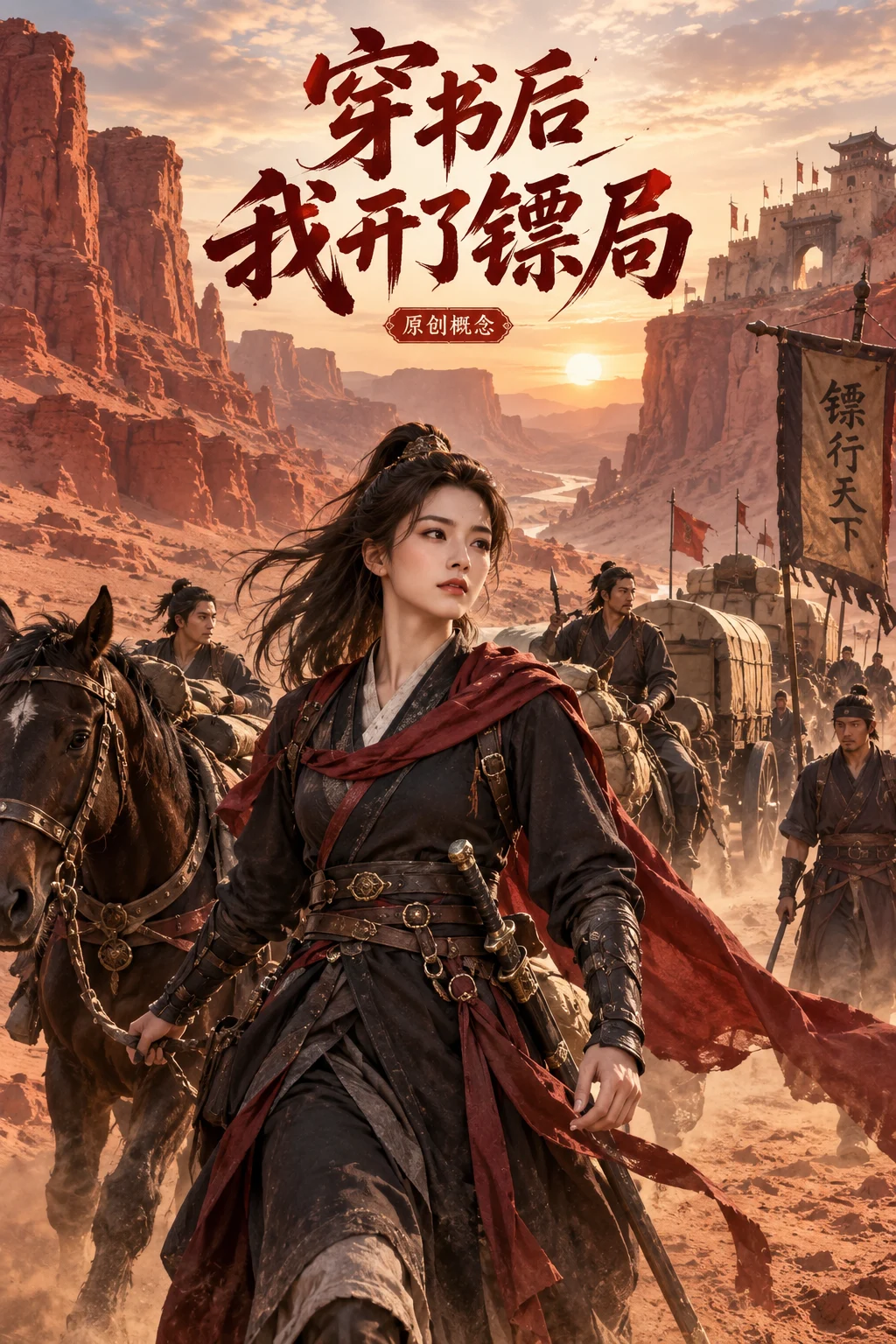 穿书后我开了镖局原创概念海报