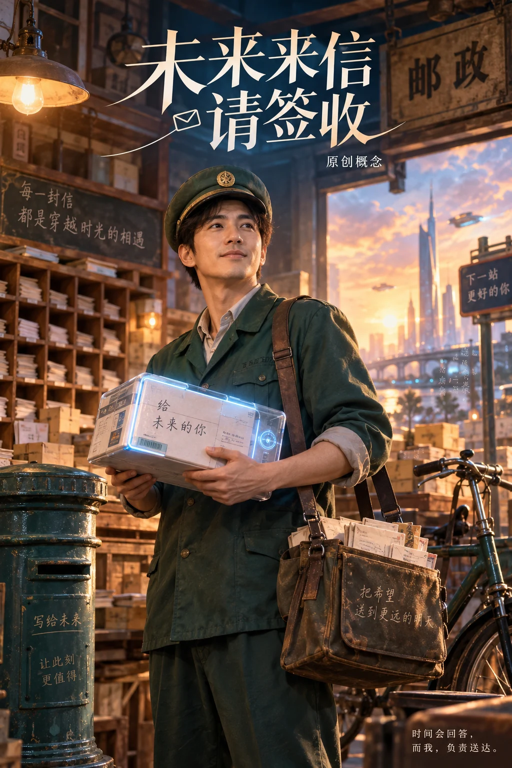 未来来信请签收原创概念海报