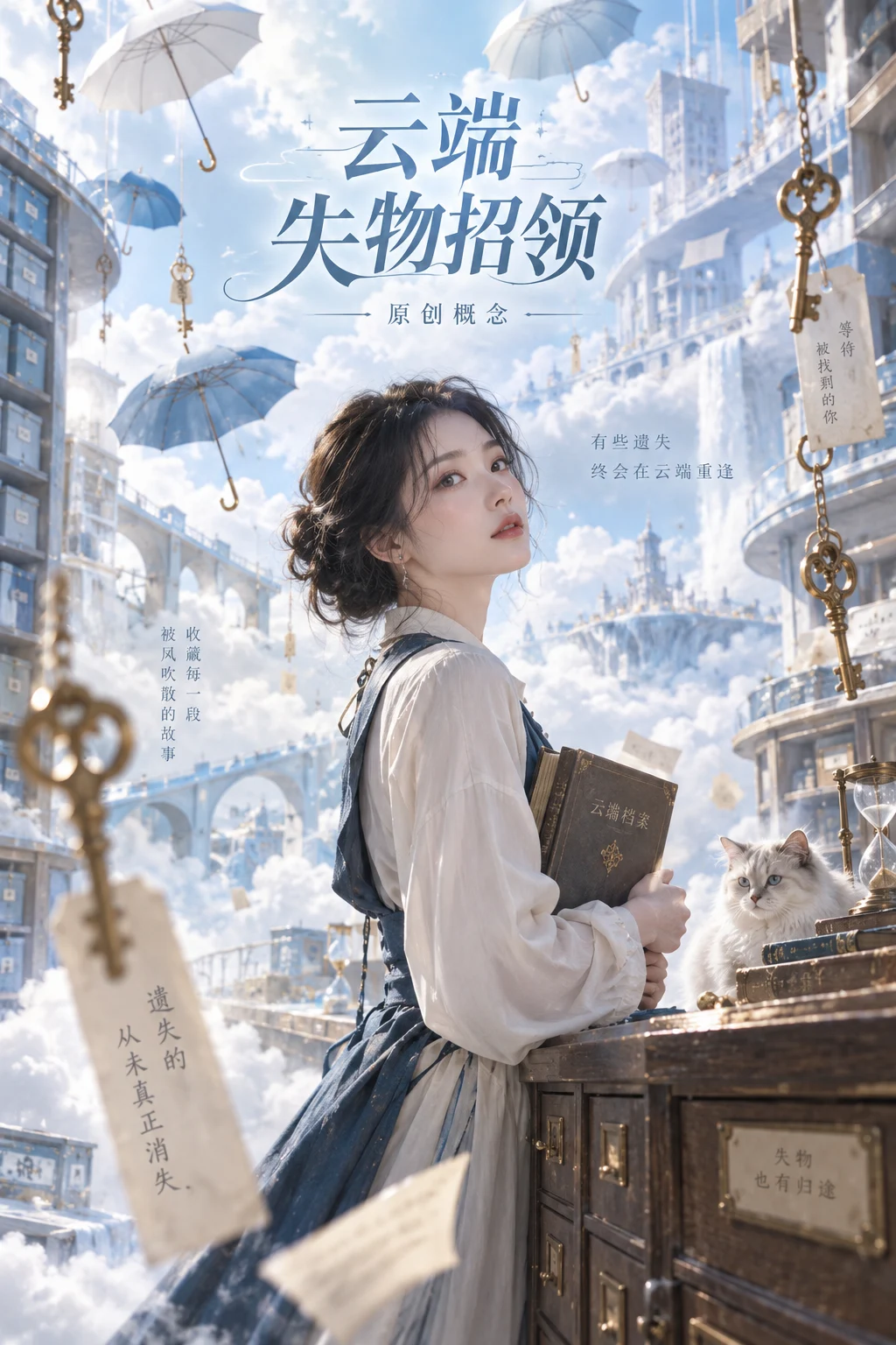 云端失物招领原创概念海报
