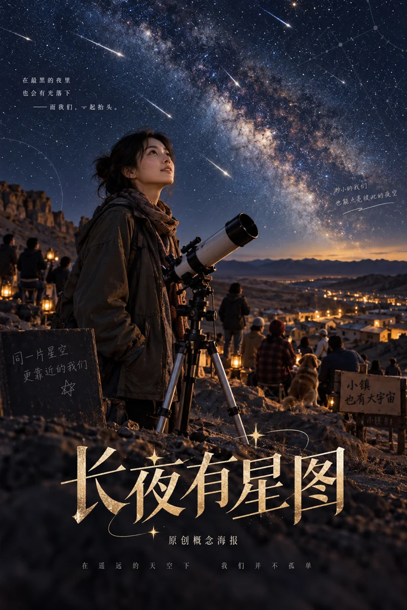长夜有星图原创概念海报